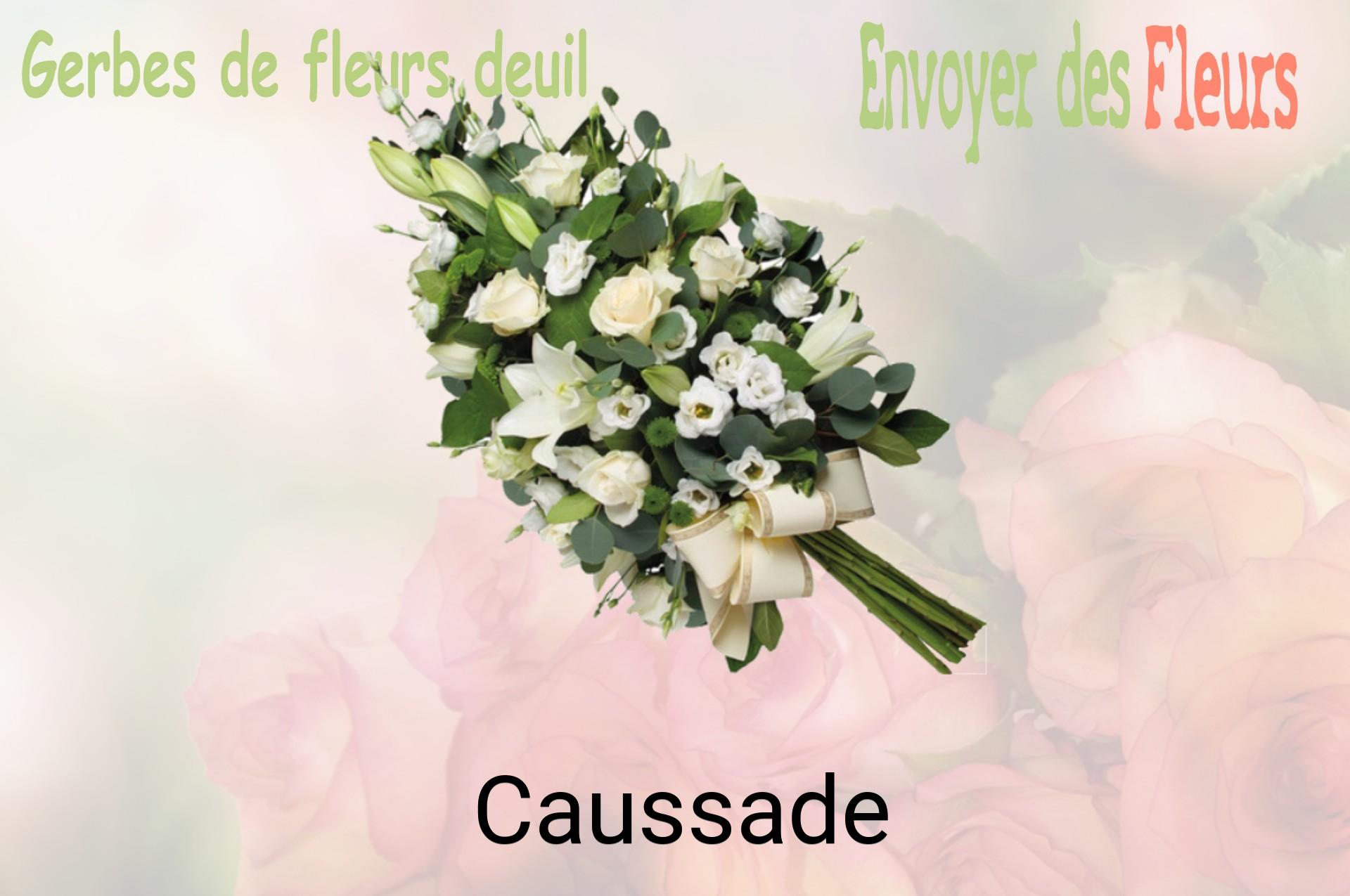Gerbe de fleurs de deuil livrée à Caussade
